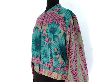 Jude Silk Bomber Jacket with a light fleece cosy lining. One size.  Disco, Dance, Rave, Bike, Pub, Club, Park, Walk,