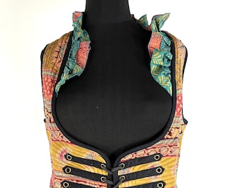 2XL Celeste Bustier Dress - Underbust Corset Dress - Vintage Silk (SKU:981-5474)