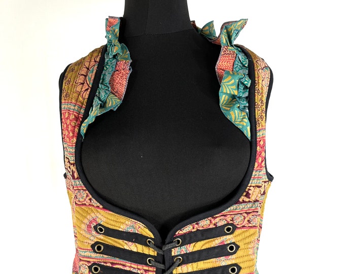 2XL. Boho Bustier Underbust Corset Dress. Celeste Silk Summer Fantasy Clothing SKU:981-5474