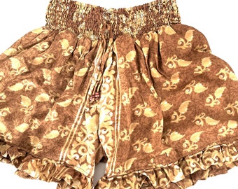 XL. Silk Venus Shorts, Hot Pants. Yoga, Dance, Mini, Rave, Boho, Soft, Up-cycled Silky, Sexy Shorts.