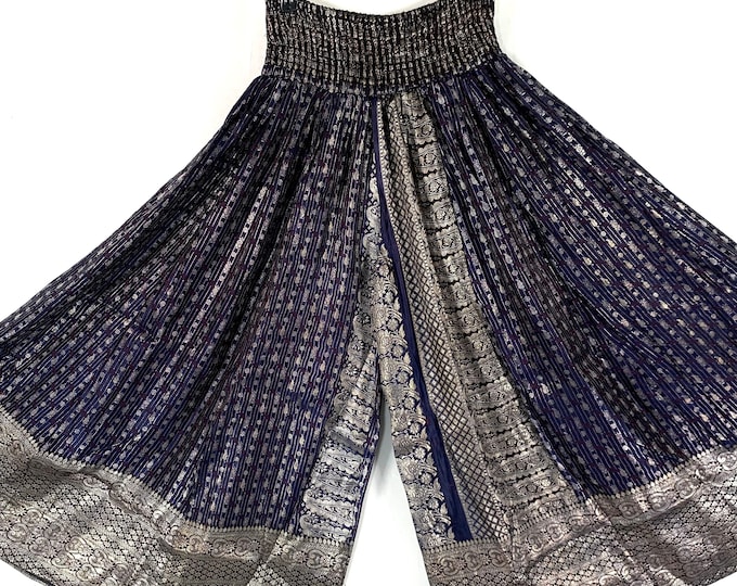 2XL. Amy Culottes Silk brocade Up to 60” (153cm) Elasticated Waist, great for fuller figure. (Wide Leg Palazzo Pants) SKU:812-6683