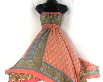 Adeline Summer Silk Fairy Dress Long 40" in One Size. (The Perfect Tall Girl Summer Dress) SKU:902-4547