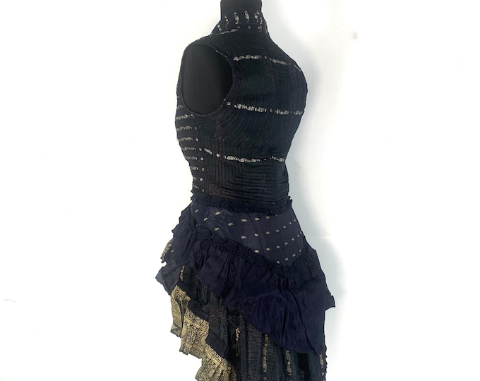 S. Isabella Corset Steampunk Dress in Silk brocade.