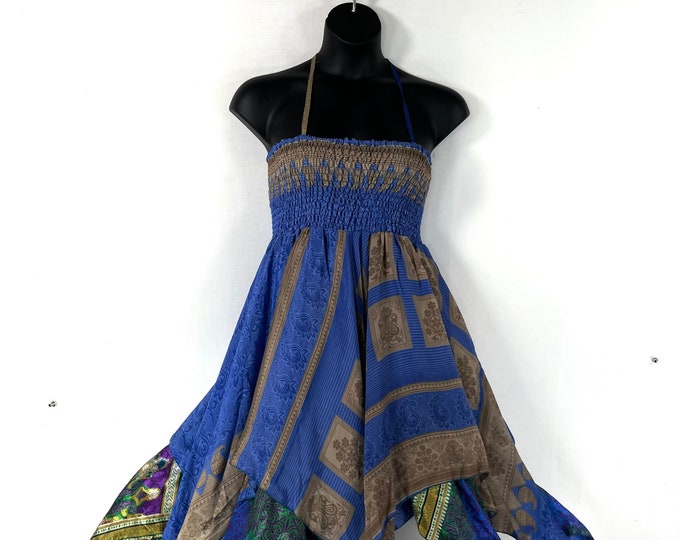 Lara Plus size, Fairy Dress Long 43" in Summer Silk (An ideal Maternity, Tall Girl Dress) SKU:905-7828