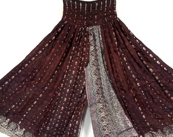2XL Amy Culottes - Silk Brocade - Wide Leg Palazzo Pants (SKU:812-6685)