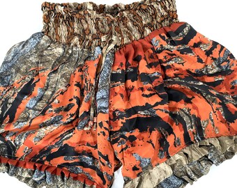 XL. Silk Venus Shorts, Hot Pants. Yoga, Dance, Mini, Rave, Boho, Soft, Up-cycled Silky, Sexy Shorts.