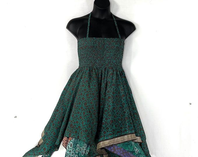 Lara Plus size, Fairy Dress Long 43" in Summer Silk (An ideal Maternity, Tall Girl Dress) SKU:905-7820