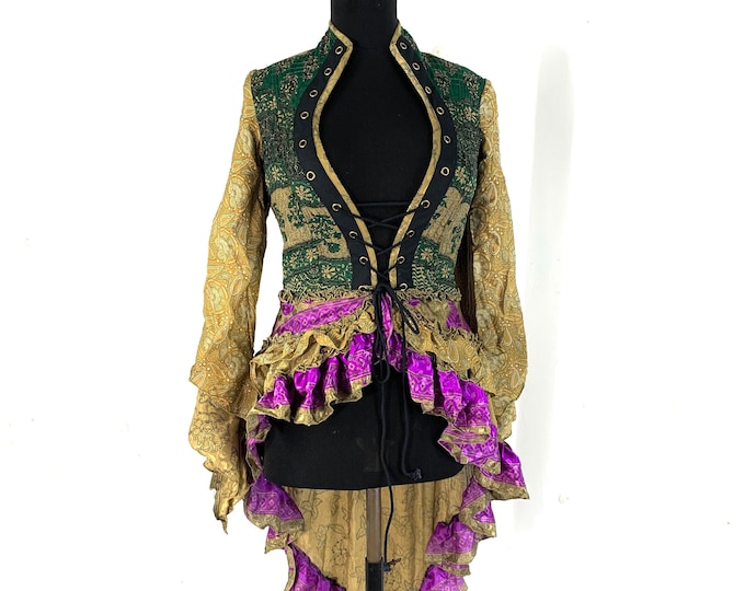 M. Seraphina Corset Dress, Silk, Long Sleeves.  SKU:1006-1987