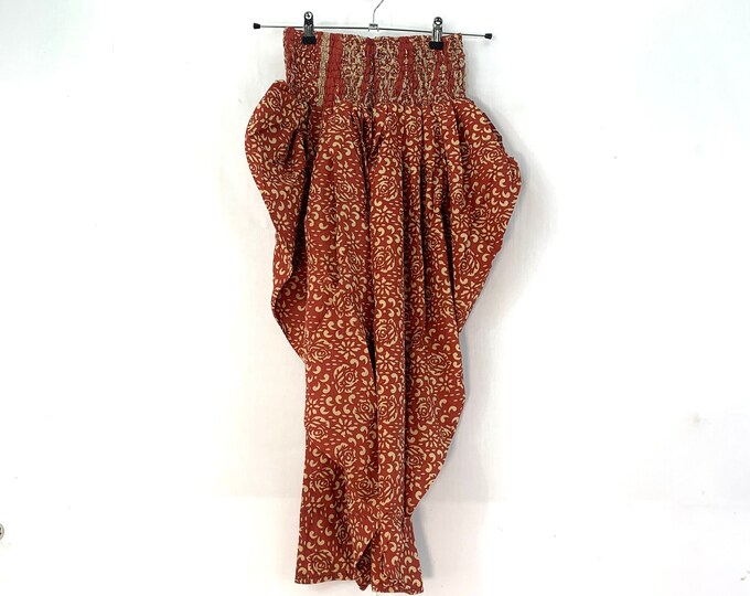 Caroline Waterfall Silk Harem Pants; One size, Elasticated waist Comfy yoga Eco Trousers