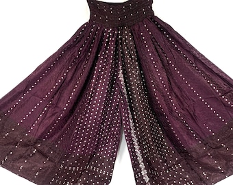 2XL Amy Culottes - Silk Brocade - Wide Leg Palazzo Pants (SKU:812-6684)