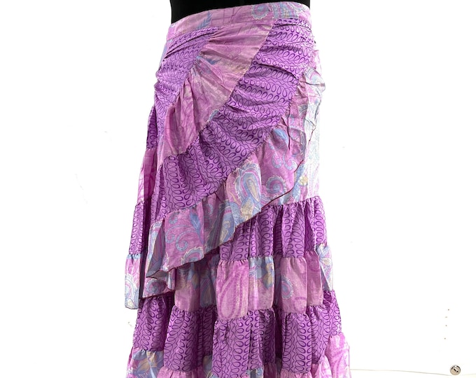 Kezia Gypsy Silk Wrap Skirt in One size (Can be worn as a dress). SKU:930-6898