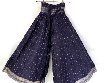 Felicity Culottes. Silk brocade. One size with Elasticated Waist. Palazzo pants. Wide Leg Trousers  SKU:810-4757