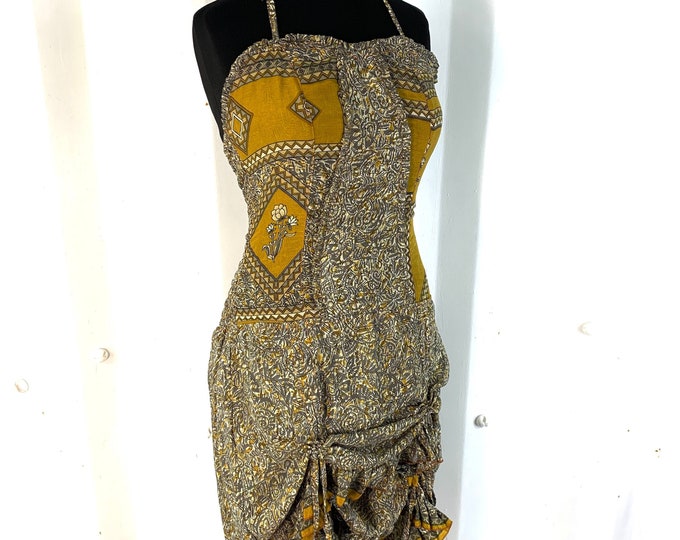 Ruby Fantasy Dress in Silk One Size (Elven Eco Dress) SKU:735-2100