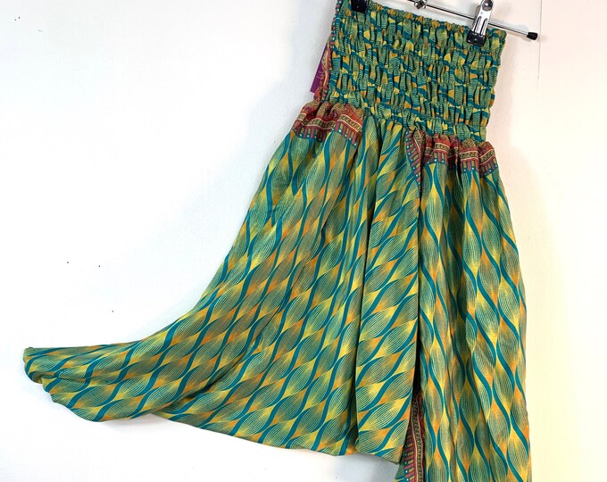 Child Size 5, Silk Harem Pants, Kids Drop-Crotch Trousers, Ali Baba, Afghan Pants.