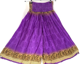 XL Delilah Culottes - Summer Silk - Plus Size Wide Leg Palazzo Pants SKU:838-4946