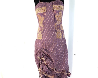 Ruby Fantasy Dress in Silk One Size (Elven Eco Dress) SKU:735-2119