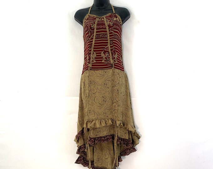 Ruby Fantasy Dress in Silk One Size (Elven Eco Dress) SKU:735-3445