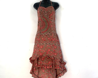 Ruby Fantasy Dress in Silk One Size (Elven Eco Dress) SKU:735-3443