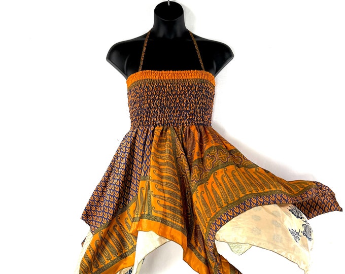 Gina Plus size, Fairy Dress Long 38" in Summer Silk (An ideal Maternity, Tall Girl Dress) SKU:906-7324