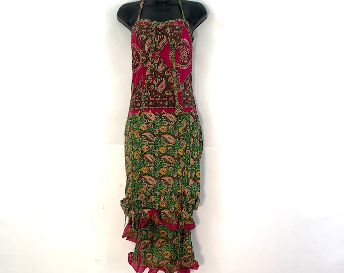 Ruby Fantasy Dress in light summer silk, Agni One size. SKU:735-3456