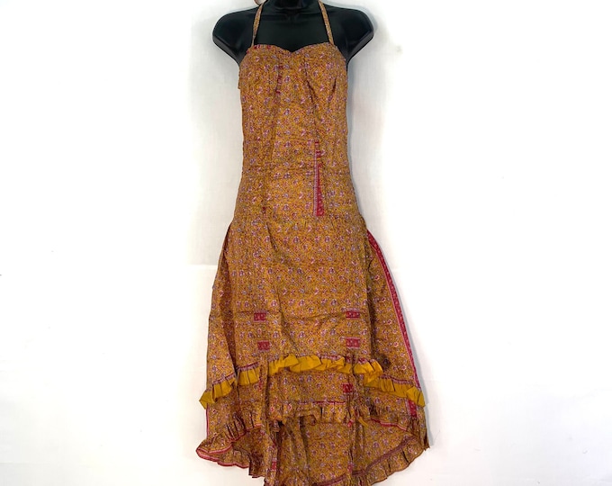 Ruby Fantasy Dress in Silk One Size (Elven Eco Dress) SKU:735-3452