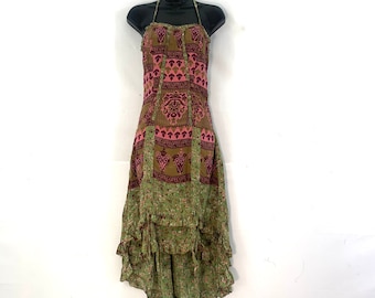 Ruby Fantasy Dress in Silk One Size (Elven Eco Dress) SKU:735-3441