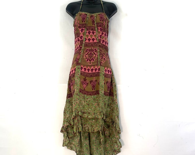 Ruby Fantasy Dress in Silk One Size (Elven Eco Dress) SKU:735-3441