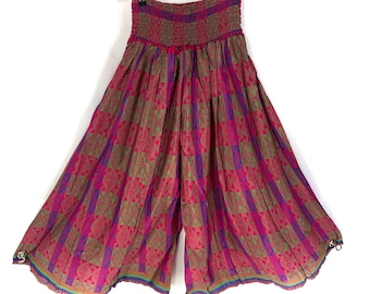 XL Delilah Culottes - Summer Silk - Plus Size Wide Leg Palazzo Pants SKU:838-4939