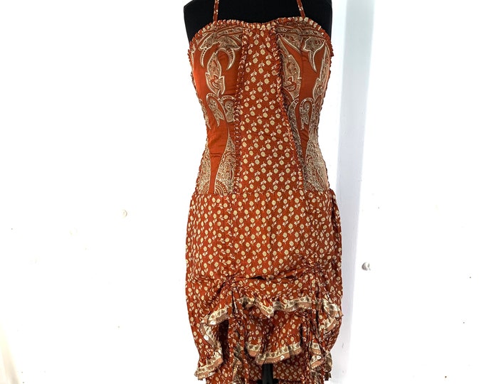 Ruby Fantasy Dress in Silk One Size (Elven Eco Dress) SKU:735-2104