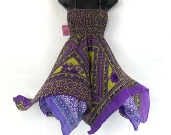 Adeline Summer Silk Fairy Dress Long 40" in One Size. (The Perfect Tall Girl Summer Dress) SKU:902-4801