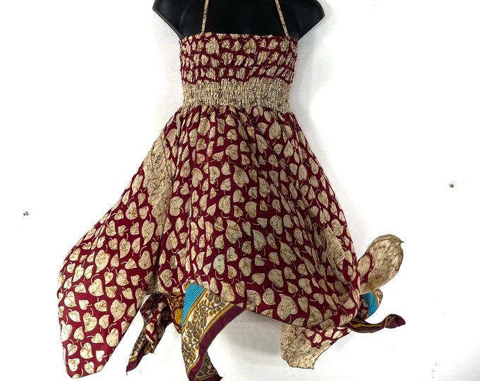 Lara Plus size, Fairy Dress Long 43" in Summer Silk (An ideal Maternity, Tall Girl Dress) SKU:905-7832