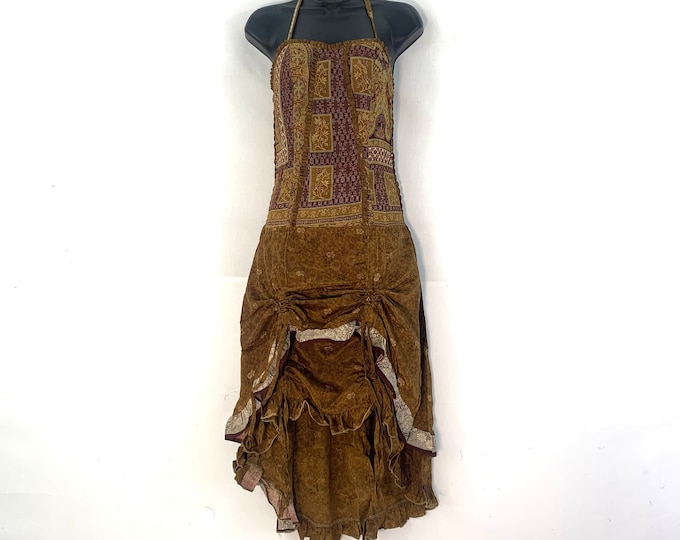 Ruby Fantasy Dress in Silk One Size (Elven Eco Dress) SKU:735-3465