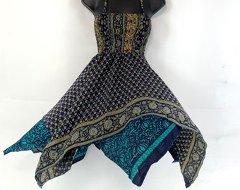 Isla Teenager Silk Fairy Dress; Length 28" (71cm) One size (Boho Short Girl Summer Festival Dress) SKU:901-4828