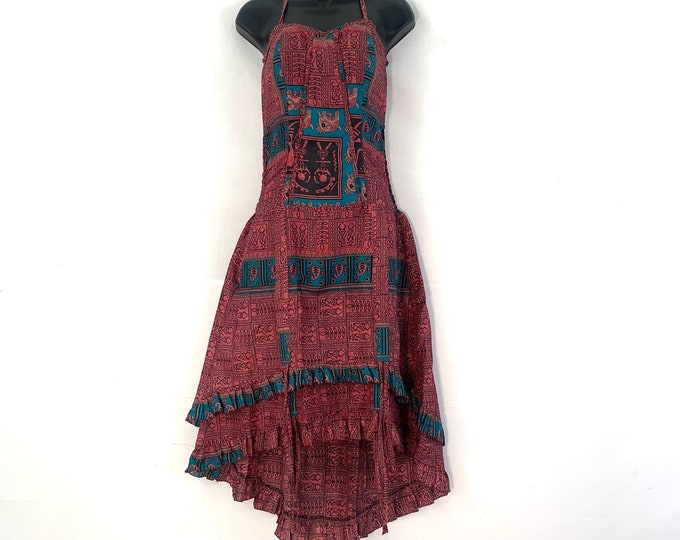 Ruby Fantasy Dress in Silk One Size (Elven Eco Dress) SKU:735-3449