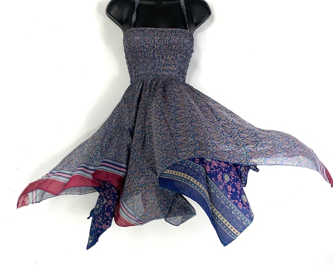 Isla Teenager Silk Fairy Dress; Length 28" (71cm) One size (Boho Short Girl Summer Festival Dress) SKU:901-5100