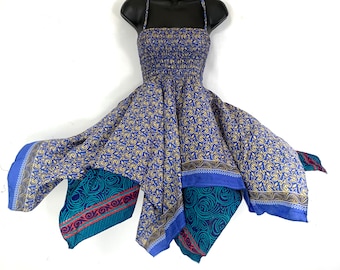 Isla Teenager Silk Fairy Dress; Length 28" (71cm) One size (Boho Short Girl Summer Festival Dress) SKU:901-5128