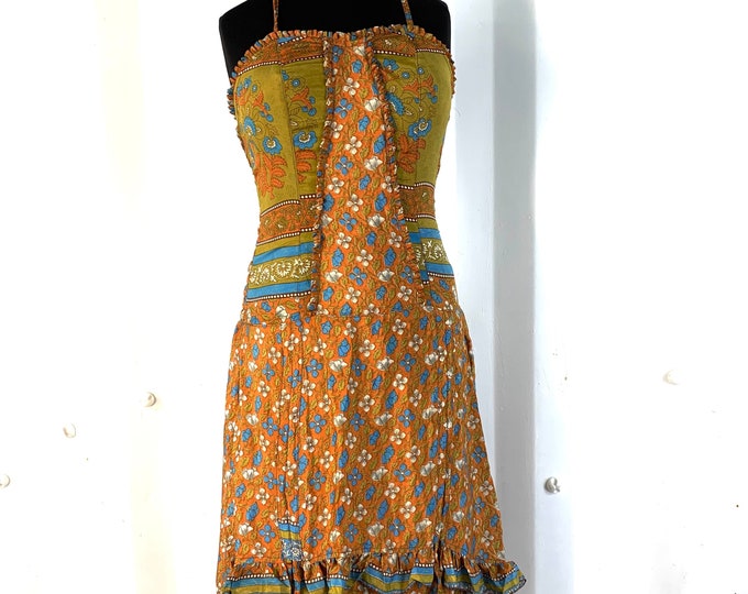 Ruby Fantasy Dress in Silk One Size (Elven Eco Dress) SKU:735-2112