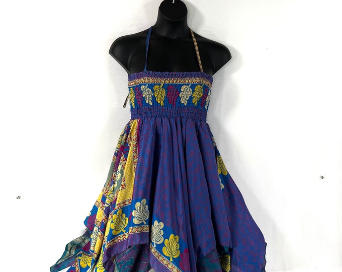 Lara Plus size, Fairy Dress Long 43" in Summer Silk (An ideal Maternity, Tall Girl Dress) SKU:905-7836