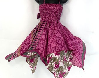 Isla Teenager Silk Fairy Dress; Length 28" (71cm) One size (Boho Short Girl Summer Festival Dress) SKU:901-4821