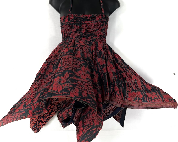 Gina Plus size, Fairy Dress 38" Long  in Summer Silk (An ideal Maternity, Tall Girl Dress) SKU:906-7853