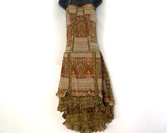 Ruby Fantasy Dress in Silk One Size (Elven Eco Dress) SKU:735-3453