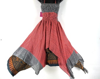 Aurora Long Summer Silk Fairy Dress, One Size; Silk Maxi Tall Girl Sundress SKU:902-7949