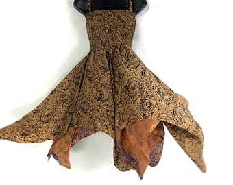 Isla Teenager Silk Fairy Dress; Length 28" (71cm) One size (Boho Short Girl Summer Festival Dress) SKU:901-5105