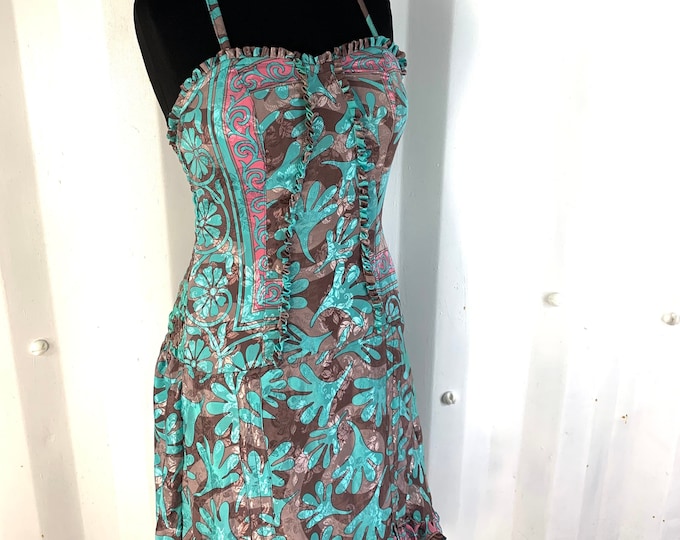 Ruby Fantasy Dress in Silk One Size (Elven Eco Dress) SKU:735-2093