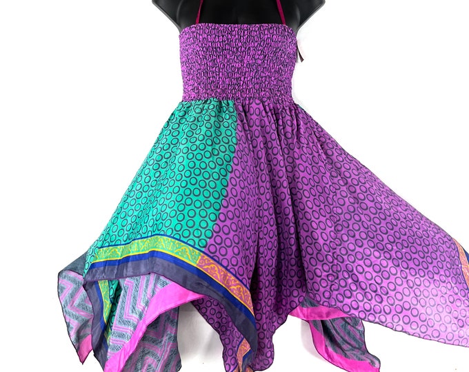 Lilian Plus Plus Size Long Silk Fairy Dress with 2XL bust (The Summer Hippy Dress) SKU:909-7370
