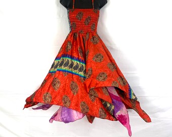 Gina Plus size 42" Long, Fairy Dress. Summer, boho, pretty, gypsy, hippy, princess, handkerchief, maternity