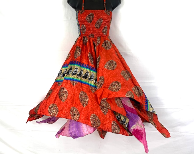 Gina Plus size 42" Long, Fairy Dress. Summer, boho, pretty, gypsy, hippy, princess, handkerchief, maternity