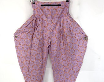Cotton Harem Pants with handy Zip Pocket. Festival Funky Clothing for Adults. Unisex Palazzo Trousers for Men & Women. Quality Fabric