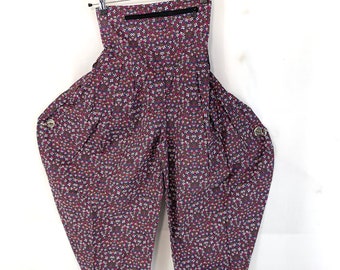 Cotton Harem Pants with handy Zip Pocket. Festival Funky Clothing for Adults. Unisex Palazzo Trousers for Men & Women. Quality Fabric