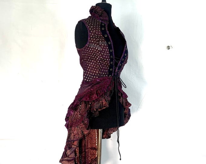 S. Isabella Corset Steampunk Dress in Silk brocade.
